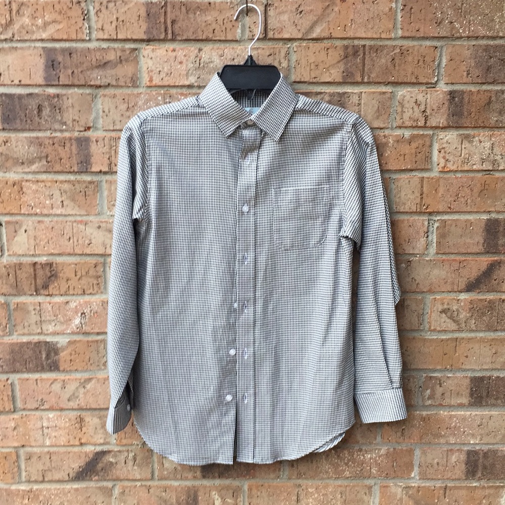 Houndstooth b &w Class Club boys button down